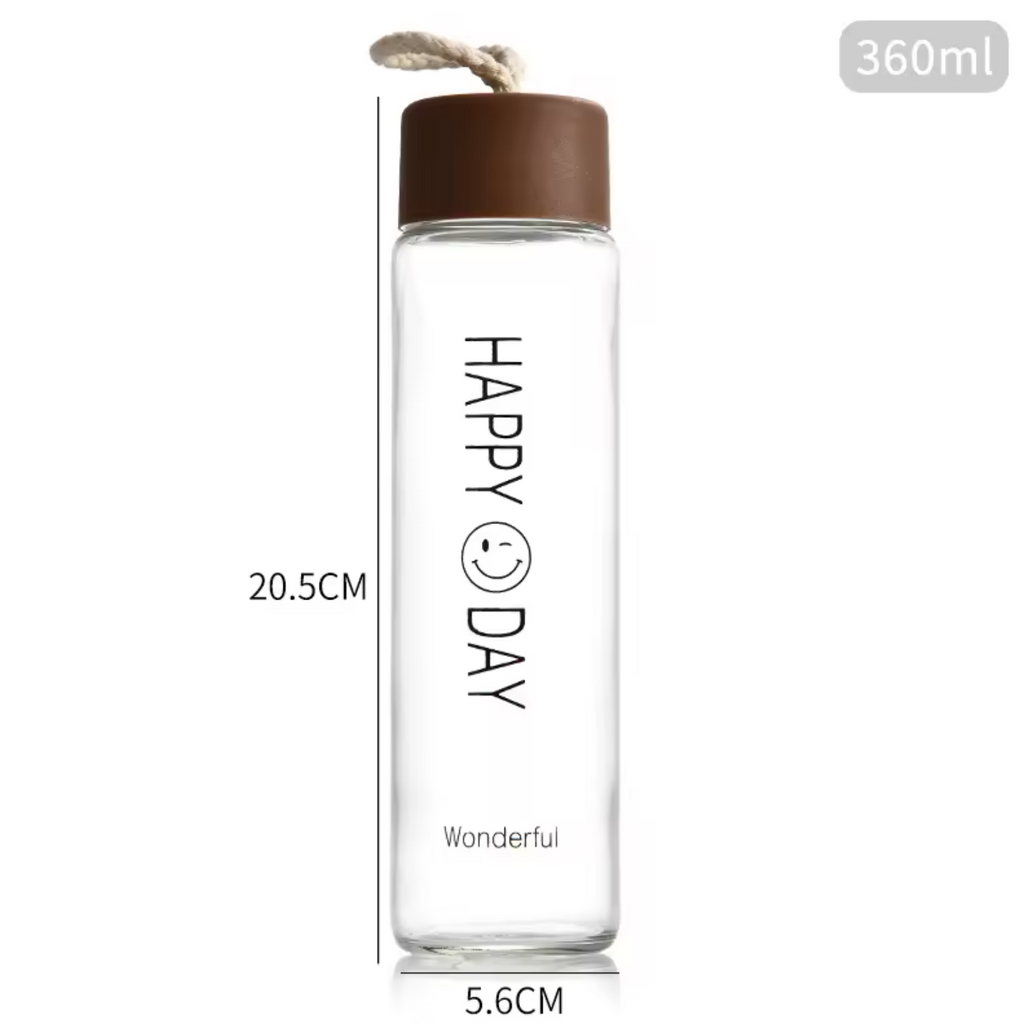 Sipco Transparent Glass Water Bottle